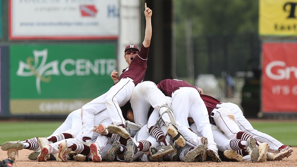 2018: Newman Catholic 
#DogPile #iahsbb