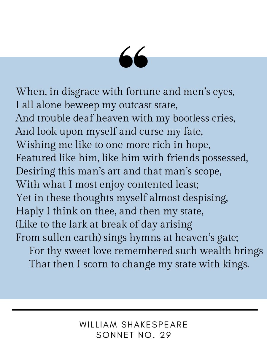 Unc English Comparative Literature On Twitter Our Chair Is Turning To The Bard In This Tempestuous Time Dr Mary Floyd Wilson Recommends One Of Her Personal Favorites Shakespeare S Sonnet 29 Are You