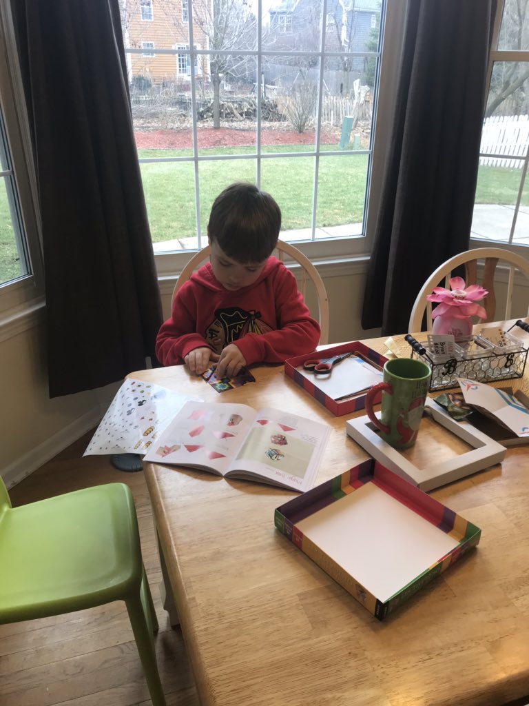 KasmerKinder's tweet photo. Spring break has been lots of indoor “fun”. Monday begins elearning for us all. I’m excited to connect with all my kids 💕 https://t.co/IiLS0clZH1