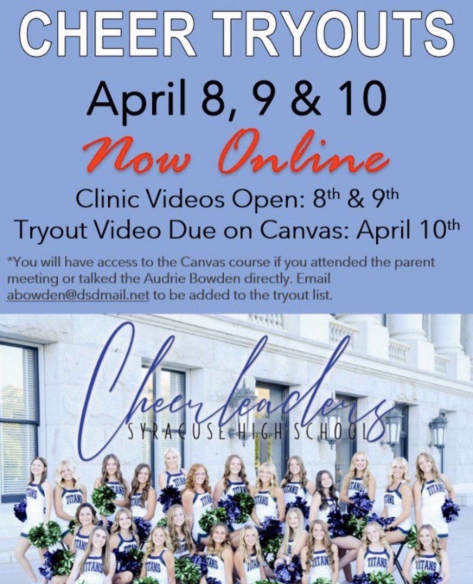 New Tryout Info! Please share! 💚💙