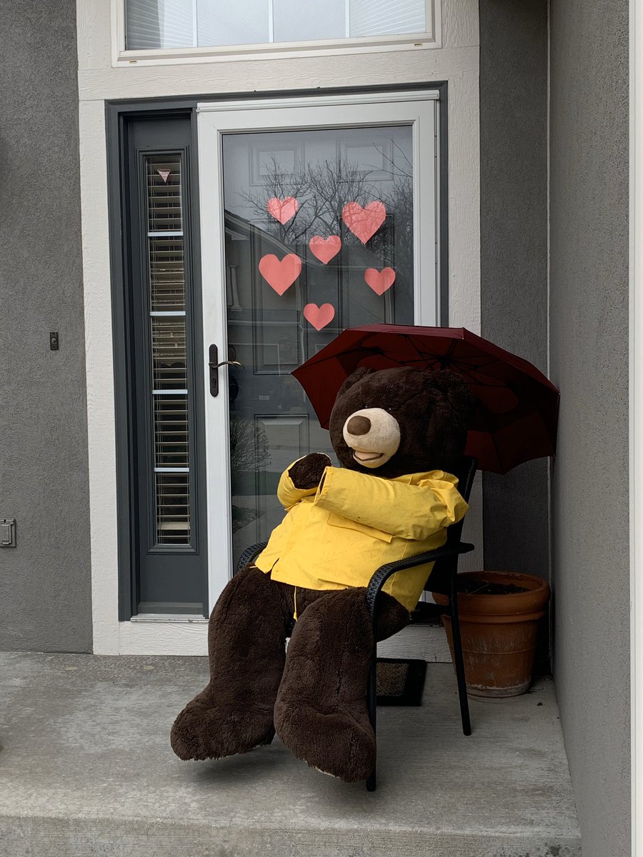 ERamseyMath's tweet photo. My parents have a giant bear named Bubba, and he has been getting up to some shenanigans to pass the time during this period of #socialdistancing! I’ll keep you posted! #WheresBubba https://t.co/HEQUIOGGyK