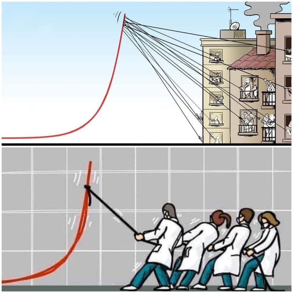 JeffDavisonYYC's tweet image. A powerful image. We all have a part to play to #FlattenTheCurve.

Clean hands, clear heads, open hearts.
Stay home, be kind, save lives.

#ABCares #Calgary #Community #COVID19 #COVID19AB