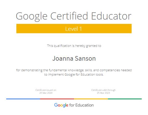 GeneralsTech's tweet photo. Congrats to our newly certified Google Educator, Mrs. Sanson! 42% of teachers at @WadeHampton_HS are #GoogleCertifiedEducators. This certification requires extra training &amp; passing a task based test that can take up to 3 hours 😱 #LearningLikeGenerals @GoogleForEdu https://t.co/Oc6U10hNNt