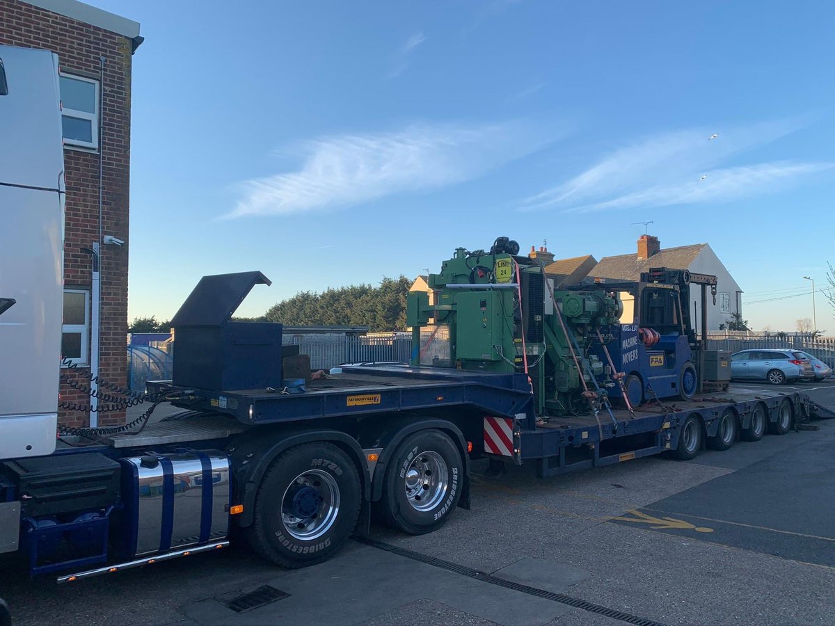 MachineMoverfpa's tweet photo. Departing Whitstable for the trek up to Sheffield,  2 loads out of 12 to be relocated. Coronavirus will probably start to take effect now, the health and well being of the staff far outweigh anything else...... hopefully see you all in a few weeks, STAY SAFE EVERYBODY! 👏👊✊💙💛 https://t.co/Glc7mrOl5X