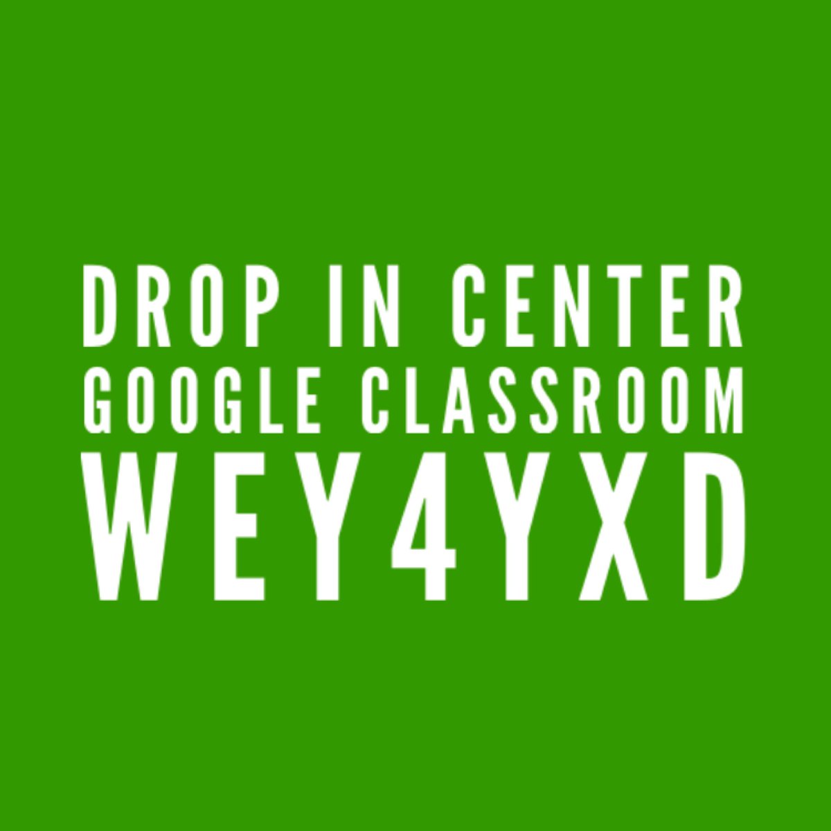 BPSSchool8's tweet photo. Join the @HS_Belleville Drop In Center’s Google Classroom! Just because we aren’t in school physically doesn’t mean we aren’t here for you virtually! #BHS #BUCS #BUCNATION https://t.co/FwqSW3SrEy