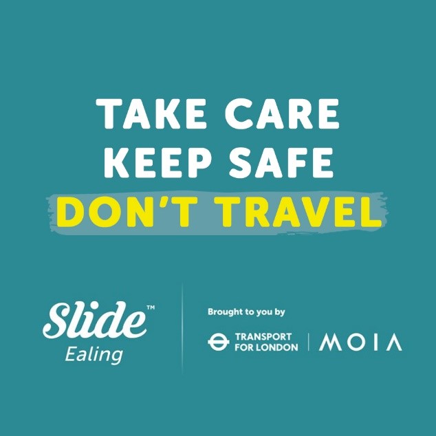 Slide Ealing has suspended operations from Friday 27th March 2020. We will continue to update you should there be any changes to the service.
From everyone at Slide Ealing, we hope you keep safe and well.