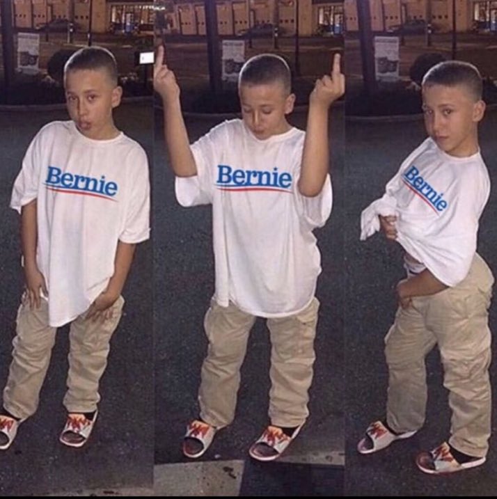 pissboymcgee's tweet photo. me after i spend my 1200 donny bucks on bernie merch https://t.co/PMMvp8v13a
