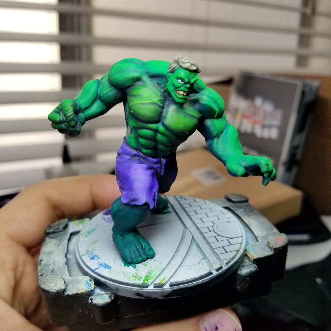 nayiro1's tweet photo. More hulk, now with purple!
#miniaturepainting #miniatures #minipainting #commissionpainter #dnd #dungeonsanddragons #dnd5e #art #mini #tabletopgaming #reapermini #figure #figurine #minifig #artist #paint #wargames #paintedminis #wip #marvel #marvelcrisisprotocol #hulk https://t.co/CdueR2TykU
