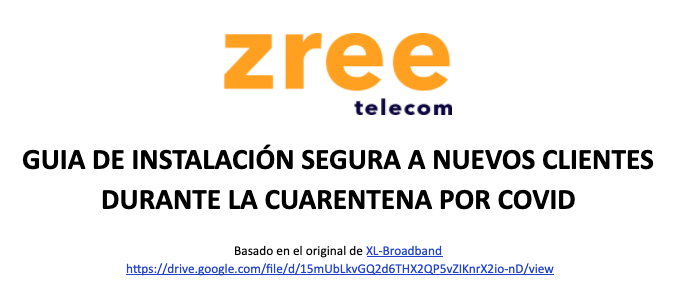 zreewifi's tweet photo. Siguiendo la genial iniciativa de @XLBroadbandInc, hemos adaptado su "Guía de instalación segura" al español, de manera que pueda ser usada por cualquier WISP. Esperamos que pueda ser de utilidad, cualquier sugerencia  será bienvenida. #wisp #covid19ESP 

https://t.co/jh0PrsUWVM https://t.co/g8eC8TUNBP