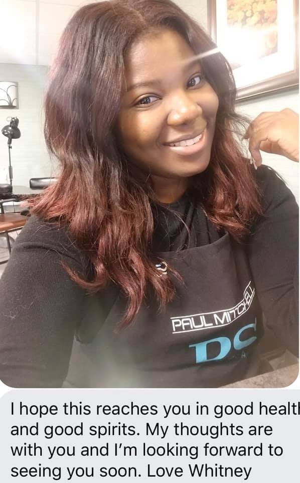 PSSalonandSpa's tweet photo. Whitney is sending sunshine and smiles this afternoon to the residents at Atria Center City and Rydal Park! #hellofromyourPSpro #psproud #seniorliving https://t.co/g4xzG3AfIv
