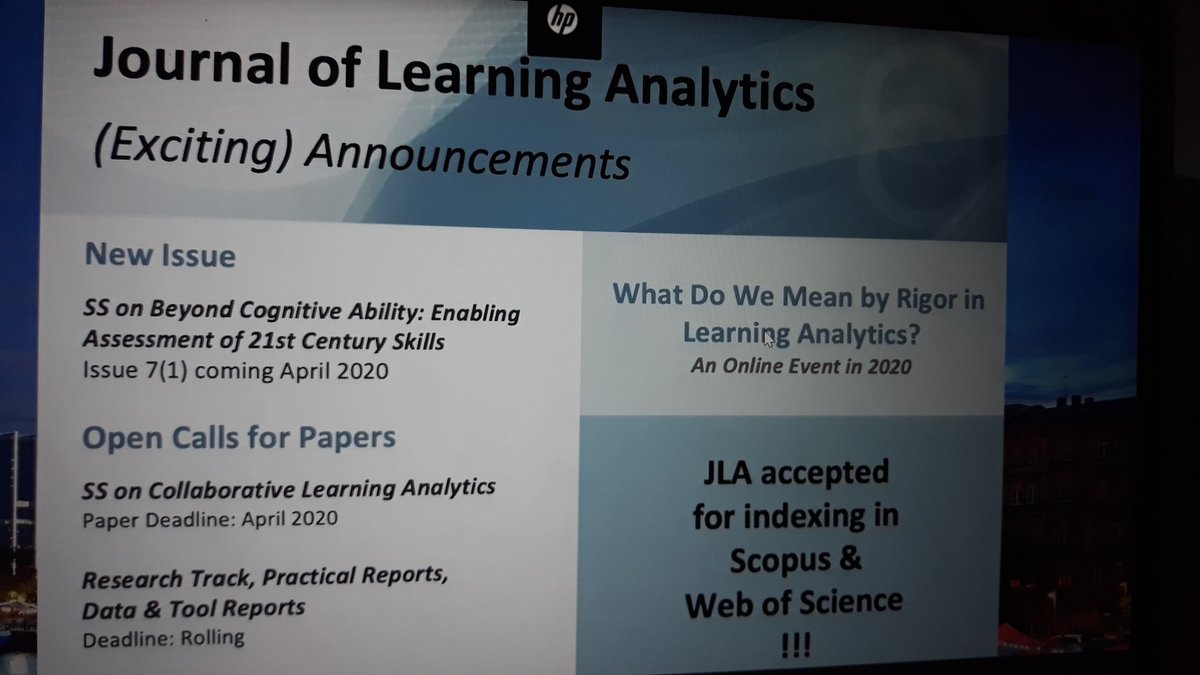 marcelschmitz's tweet photo. JLA gets an impact factor. Good news. @lak20frankfurt #lak20 https://t.co/Oi8t6gK6G5