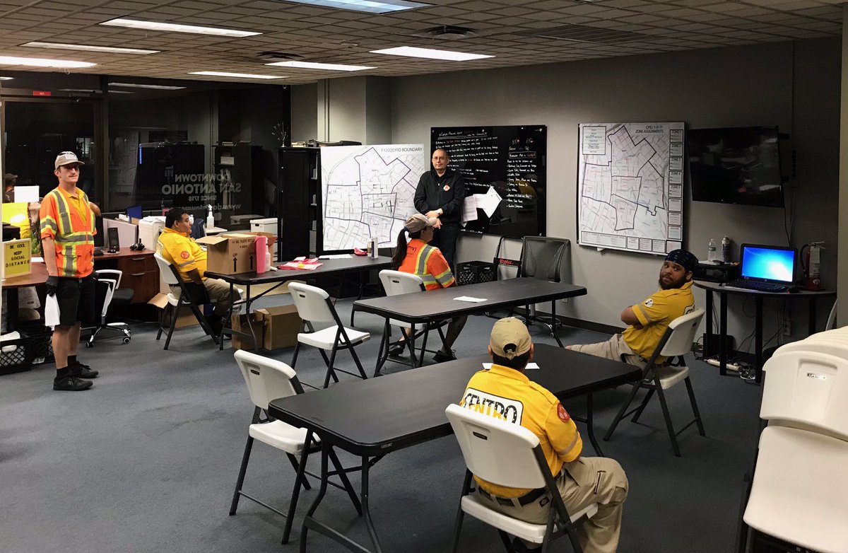 centrosa's tweet photo. Our Ambassaador team is practicing social distancing at our morning briefing! #WorkSafeSA https://t.co/5ZTRifE51f