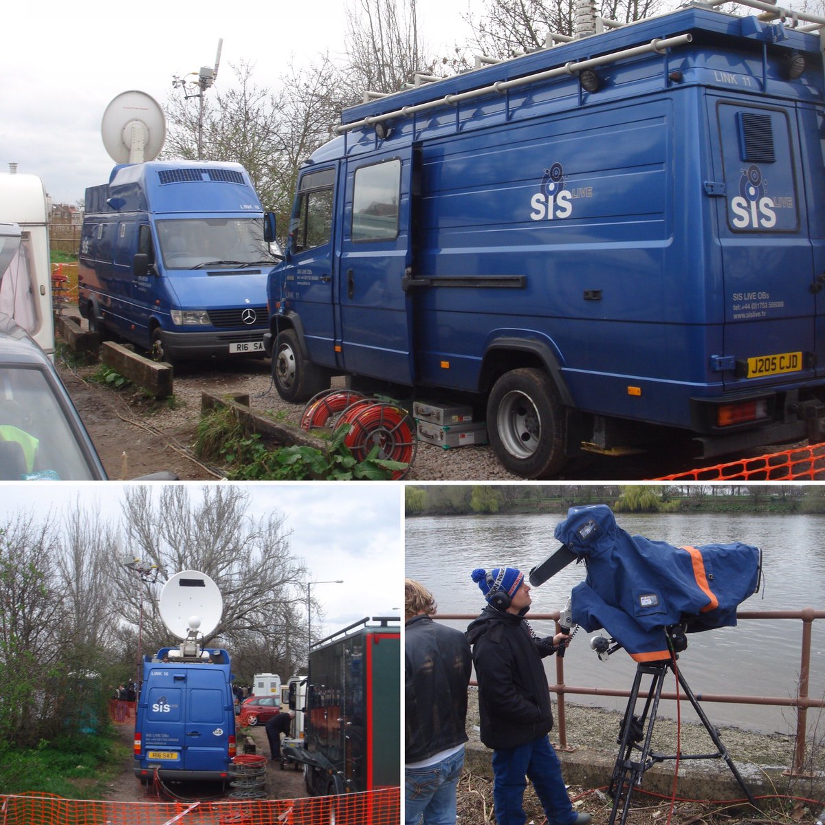 stevechalles's tweet photo. Archive OB pics - 6/6: No University Boat Race from Putney to Mortlake this coming weekend, so last look back at the OB Units over the years; here’s #SISLive (having bought #BBCOutsideBroadcasts) in 2010 on the Putney towpath, at Lonsdale Road in Barnes and the Mortlake Finish https://t.co/GM4h6lkCxT