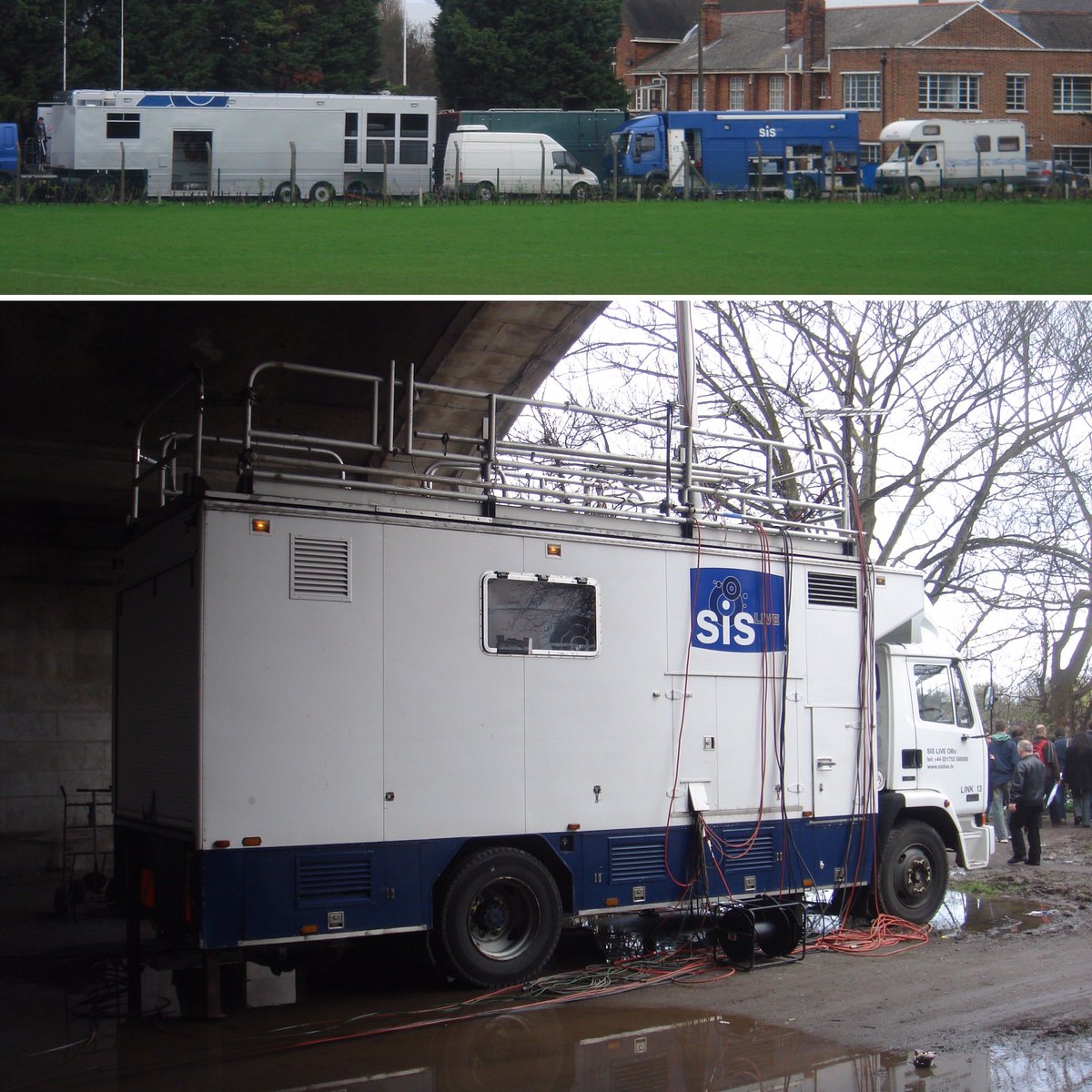 stevechalles's tweet photo. Archive OB pics - 6/6: No University Boat Race from Putney to Mortlake this coming weekend, so last look back at the OB Units over the years; here’s #SISLive (having bought #BBCOutsideBroadcasts) in 2010 on the Putney towpath, at Lonsdale Road in Barnes and the Mortlake Finish https://t.co/GM4h6lkCxT