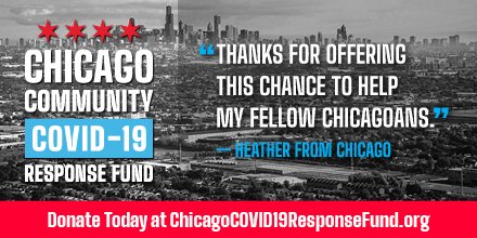 More than 2,000 individual donors have supported the #ChicagoCovidFund. Thank you each for your generosity (and the kind notes you've shared with your contributions!) ❤️