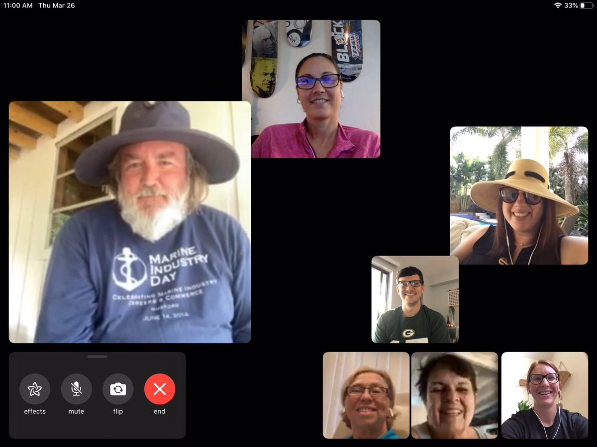 MIASF61's tweet photo. Team meetings may look a little different right now, but thanks to technology the #MIASF is still connected and working hard while practicing social distancing
#socialdistancing #workfromhome https://t.co/FkQ1oxS45n