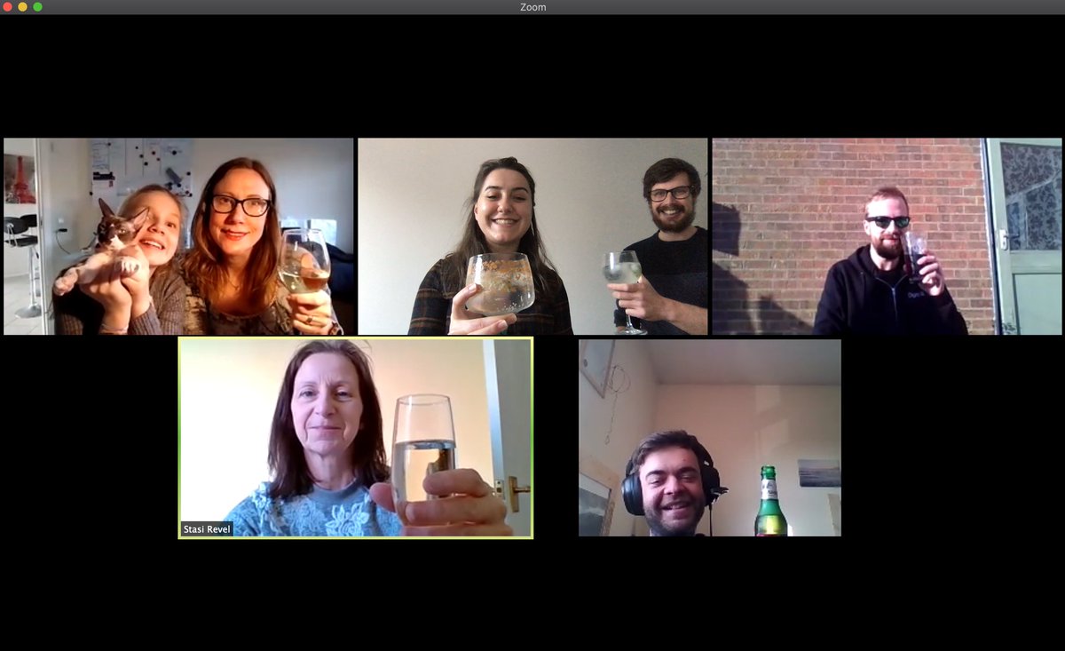 GvantsaHood's tweet photo. @DigitalEd EU team #workinghardplayinghard ! Even though we all have been able to work remotely before, week 2 of 'forceful' self-isolation isn't easy.. but so grateful to these guys and everyone else ๐โค๏ธ lucky enough to be part of DE family. You guys rock! https://t.co/MBKEpwlecz