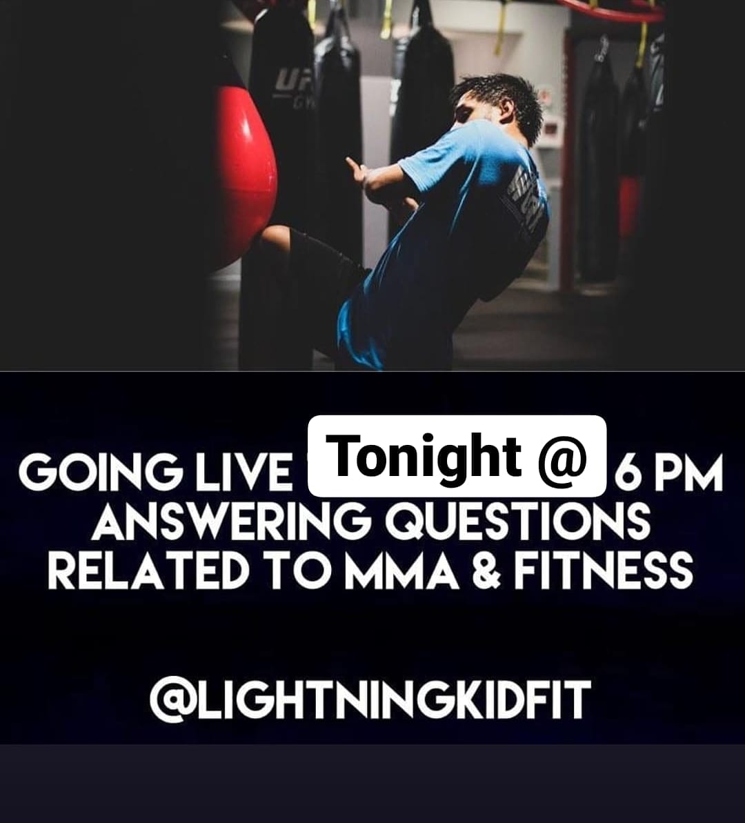 lightningkidfit's tweet photo. TONIGHT at 6p! We are going LIVE on Instagram! @lightningkidfit
.
I'll discussing some recent news with the UFC and upcoming events, How I'm trying to avoid gaining the #Quaran15, and some resources to combat Cabin-Fever and pass the #Quarantime!!!

Much Love,
The Lightning Kid⚡ https://t.co/DLauf9SRLe