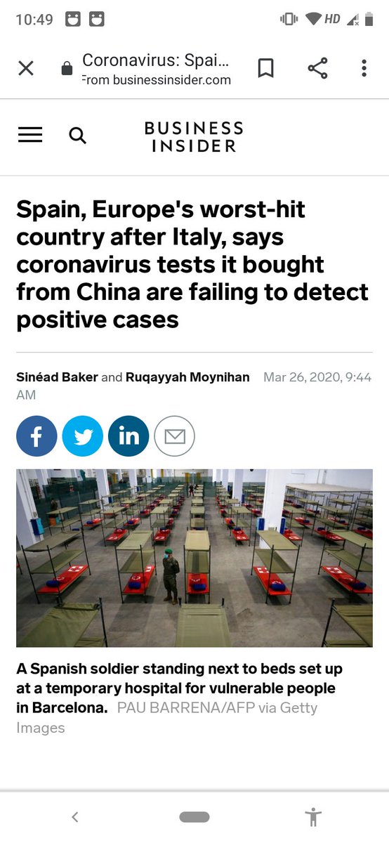 AdityaHeroHero1's tweet photo. Look chaina sold $432 million medical equipment to Spain after corona incident in Wuhan But as usual only 30% equipment worked, 😆😆 चायना कभी न लेना! Conspiaracy of chaina! Bioweapon #isolatechaina #terroristchaina #chainesevirus https://t.co/4yHkSbjoBO