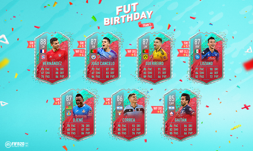 EASPORTSFC's tweet photo. #FUTBirthday is here! 🎊🎁🎈

SM &amp; WF upgrades ✅

#FUT20 https://t.co/g8qtPuLXsn