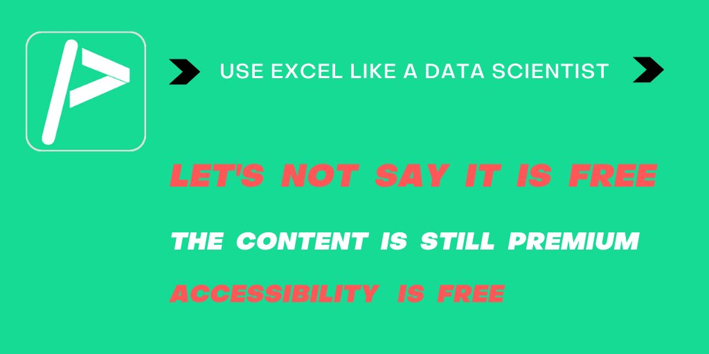 programink1's tweet photo. FREE Training Program on Excel for Data Scientist. 
Data: Sat-Sun, 28th and 29th March 2020
Time: 02:00 - 05:00 PM (IST)
Register at: https://t.co/a1MPturZkX https://t.co/xAD17qVw5j