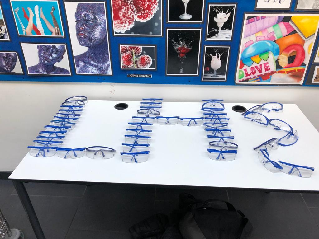 LitherlandHigh's tweet photo. We've donated 110 pairs of safety glasses to @LivHospitals via Rowan Park School. #InThisTogether  #NHSThankYou #ILoveLivo 🌈💙 https://t.co/WpCYbSmk44