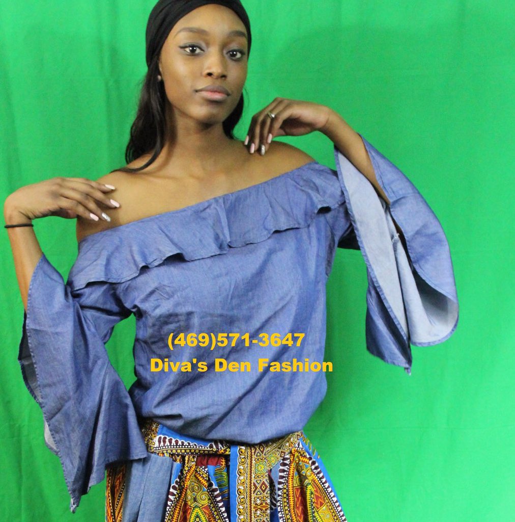 DivasDenFashion's tweet photo. Bell Sleeve Denim Blouse 
https://t.co/6NqkGS6sQt

#DivasDenFashion #COGIC #denimtop #ruffles #denimblouse  #Offtheshoulder #denimpant #denimskirt #tieredsleeves #nordstrom #churchfashions #casualfashion #TeamCOGIC #PlusFashion #plussizefashion #curvyfashion #fashionforwardplus https://t.co/Izquteo4bA
