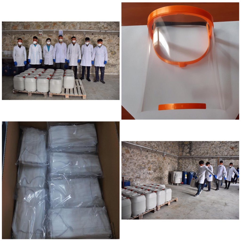 jsarieroglu's tweet photo. Adanamızda Mesleki ve Teknik Anadolu Liselerimizde maske, yüz siperliği, dezenfektan ve koruyucu kıyafet üretimi son hızla devam ediyor. Öğrencilerimize, öğretmenlerimize, gönüllülerimize, eğitmenlerimize teşekkür ediyoruz. Emeklerinize sağlık. #BirlikteBaşaracağız https://t.co/glnrdVxolV
