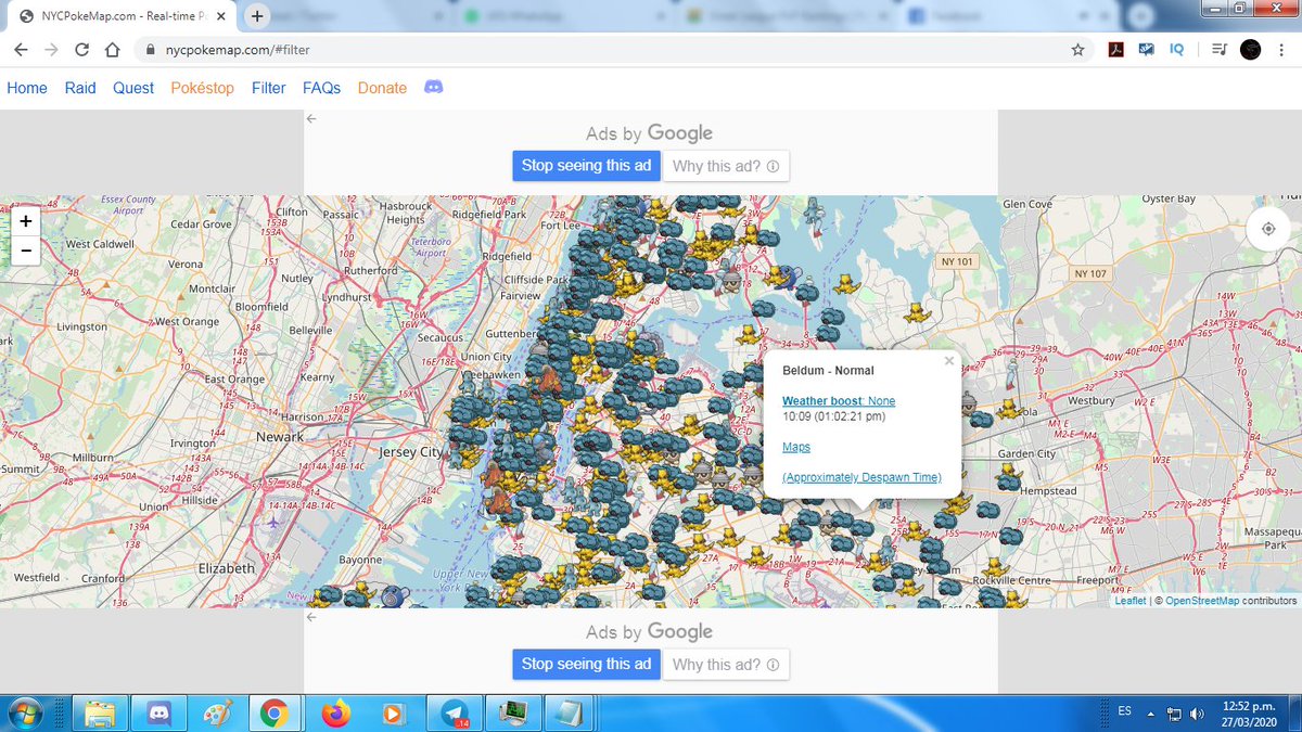 engel_go's tweet image. 🇺🇸New York City right now! 

Spawn increased for #Abra, #Drowzee, #Ralts, #Spoink, #Baltoy, #Wynaut, #Beldum, #Gothita

nycpokemap.com/#filter