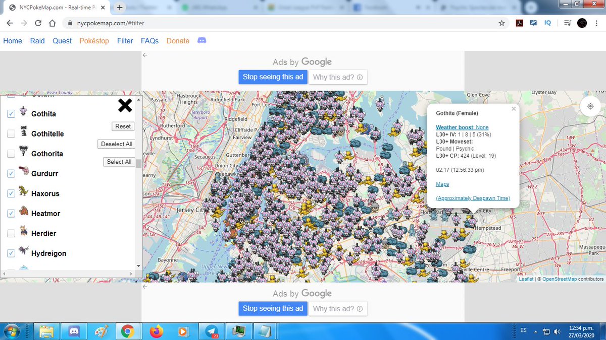 engel_go's tweet image. 🇺🇸New York City right now! 

Spawn increased for #Abra, #Drowzee, #Ralts, #Spoink, #Baltoy, #Wynaut, #Beldum, #Gothita

nycpokemap.com/#filter