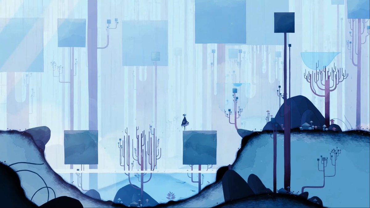  #GRIS est un jeu 2D de plateformes qui repose sur la résolution de puzzles environnementaux, et dont l’objectif premier semble être la mise en couleurs d’un monde aussi géométrique que symbolique. Un concept imaginé dès 2015 par l’artiste espagnol Conrad Roset.