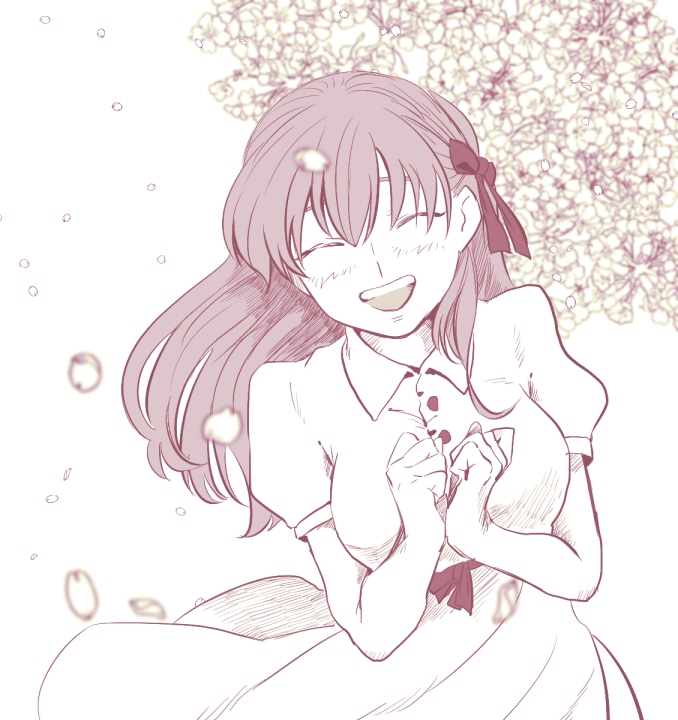 間桐桜 「春ですよ 先輩 」|めたろぐのイラスト