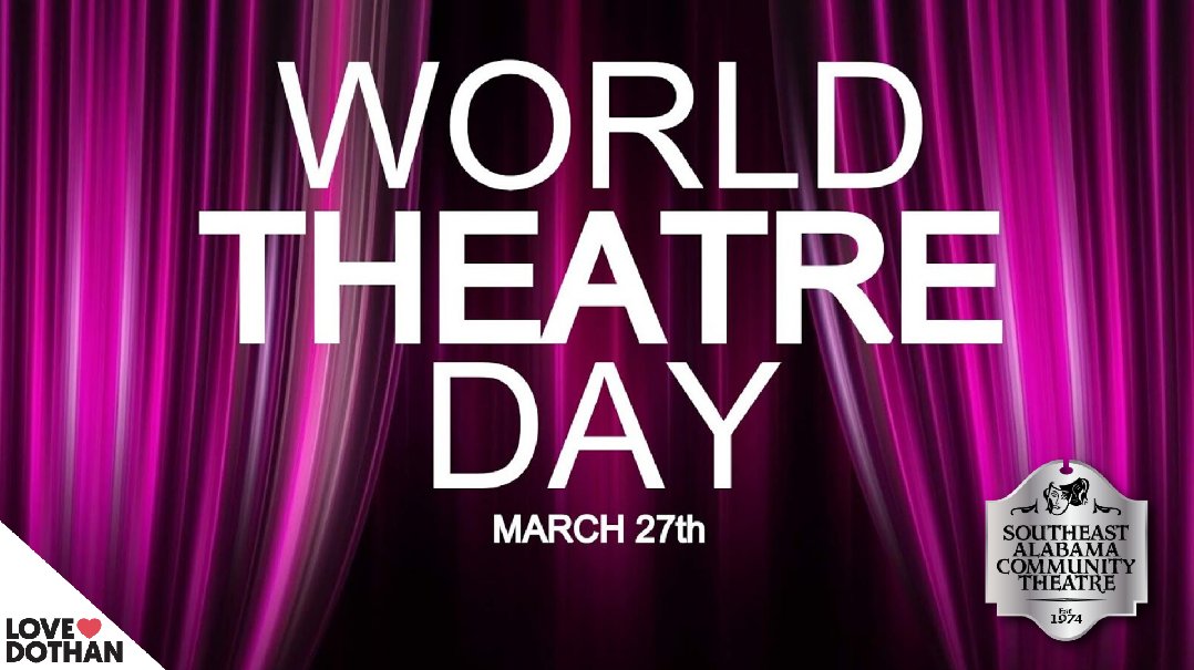 SEACTweets's tweet photo. It's hard to know the date, or even which day of the week, but we couldn't let this one go by without acknowledging World Theatre Day, 2020. Theatre connects us without regard to social and economic boundaries. The ghost light is on, and we will be back soon! #SEACTdothan https://t.co/yZJUf2k6YC