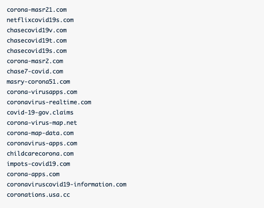SophosXOps's tweet image. We've identified 60+ domains as actively malicious, though some of those domains have gone dark since we first detected them. The following specific sites have been linked to malware downloads and are potential network indicators of compromise.

More: news.sophos.com/en-us/2020/03/…