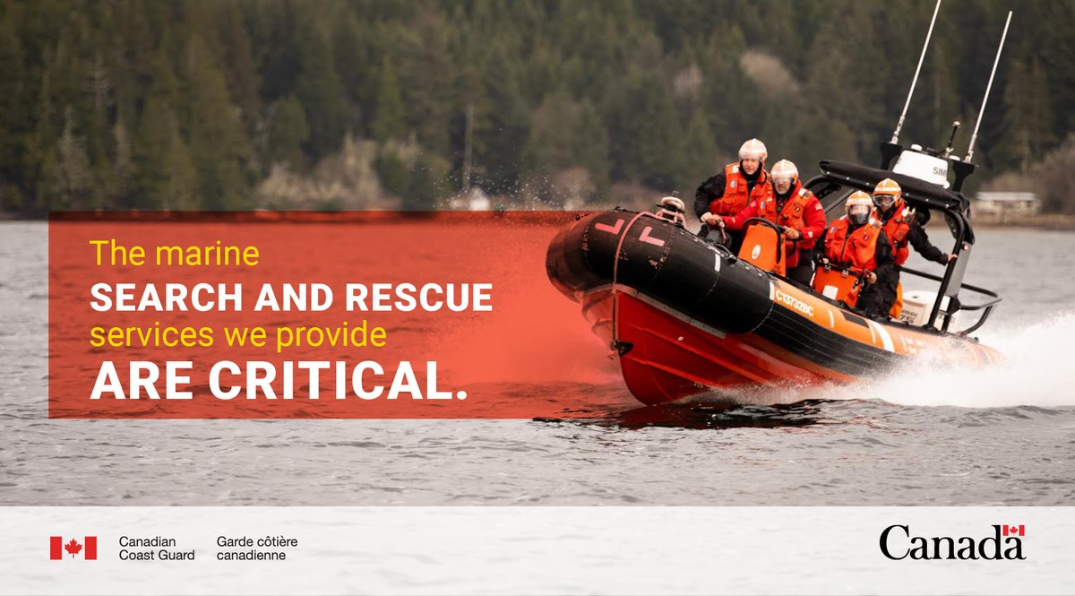 CoastGuardCAN's tweet photo. The marine #SearchAndRescue services we provide are critical, and are often the difference between life and death for people in trouble on the water. In these uncertain times we continue to stand ready to respond whenever and wherever we are needed. https://t.co/4timWBE3q9