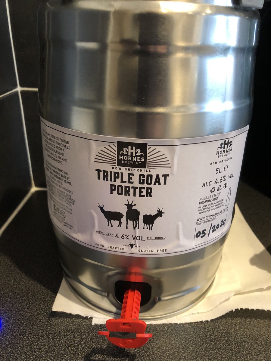 <a href="/HornesBrewery/">Hornes Brewery</a> <a href="/RogerProtzBeer/">Roger Protz</a> <a href="/mk_eat/">EAT STREET MK</a> <a href="/ArtisanMK/">Artisan MK</a> <a href="/sophie_etc_/">Sophie</a> <a href="/rdgmartin/">David Martin 💙</a> <a href="/DarrenJarmin/">Darren Jarmin</a> <a href="/astraprojects/">ASTRA Bow Brickhill</a> <a href="/alembicist/">Laurence</a> @WharfDistillery @LivinginMK Just opened my Triple Goat mini keg which was delivered earlier this week. How I managed to make it 3 days without opening it is a small miracle.