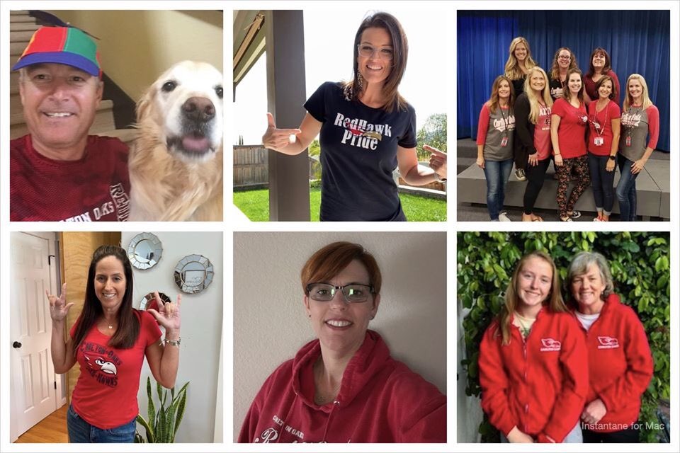 SSDCOaks's tweet photo. Today’s High Flyer challenge on Facebook Live: Show us your Red Hawk spirit with your favorite spirit wear! Look who decided to join in! Check out the challenge and details on how participate at https://t.co/lWSBBWUipc #RedHawksRISE @SSDKristin @drsmpierce https://t.co/wVgmWcS1g8
