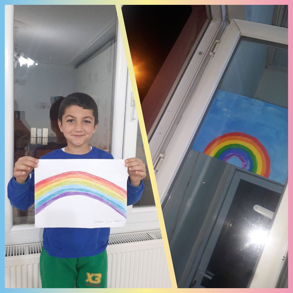 #HayatEveSigar Bilal Saide Marufoğlu İO 2/E sınıfı Gökkuşaklarımız Camlarımızda Umut Olsun