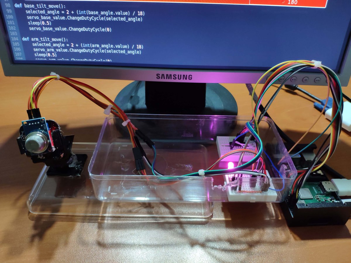 KutluhanAktar's tweet photo. Display the current air quality value and get notified if the MQ-135 detects the occurrence of the air quality deterioration via a #GUI running on @Raspberry_Pi 📺

https://t.co/JTfrRS7xYm

@Hacksterio #code #coding #programming #Python3 #guizero #developer #interface #maker #DIY https://t.co/rvH2wiaSNX