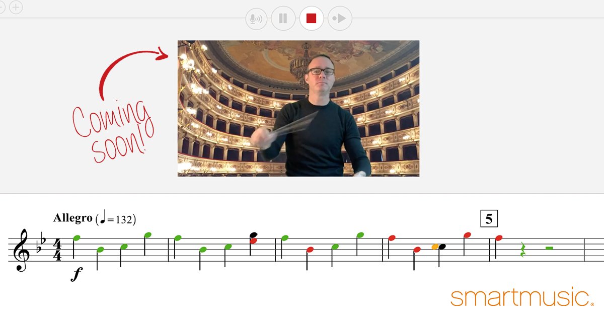 There’s nothing quite like performing in person, but @BrianBalmages has the next best thing: Virtual Conductor. Coming soon to SmartMusic! #virtualconductor #smartmusic #remotelearning #virtualband
