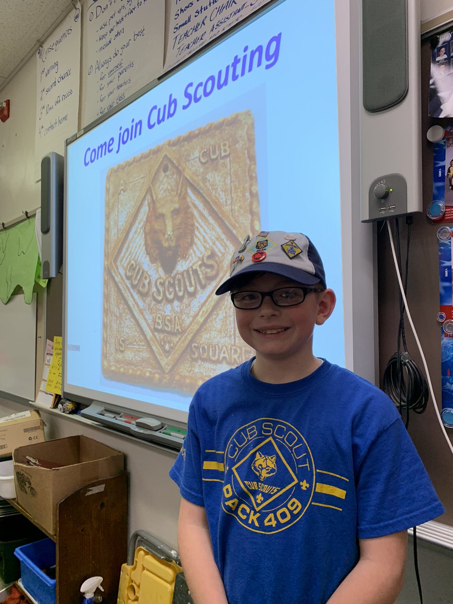 kierclass's tweet image. Zakaryah did a great job presenting about the history of scouting! Great job Z! 👍
#thirdatbis