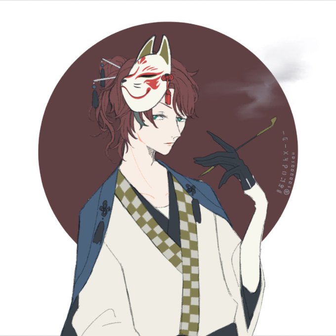 狐のお面のtwitterイラスト検索結果