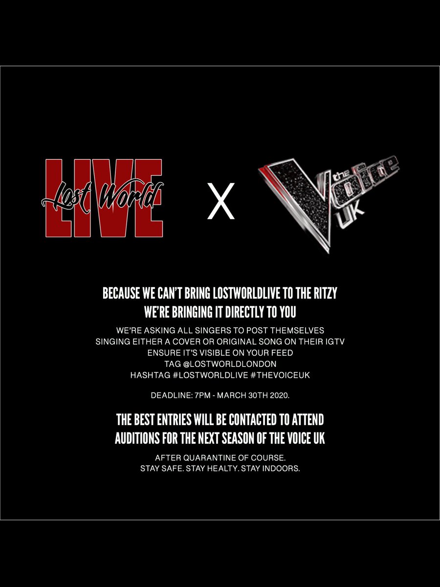 #LostWorldLIVE x <a href="/thevoiceuk/">The Voice UK</a>