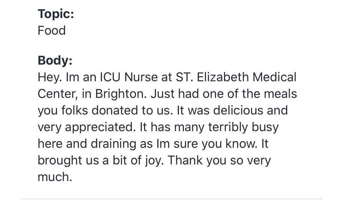 rootastes's tweet photo. We just received this message an hour after we dropped off the #lunch today.

We appreciate everything that you do for our community, especially during these tough times! 🥙

https://t.co/Qbgwl4YcJO https://t.co/iN5PODjmup