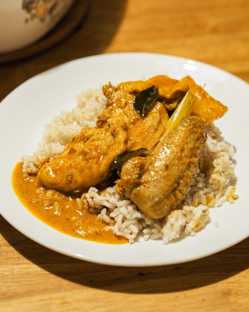 Chicken curry on brown rice   #cooking  #homecooking  #quarantinelife