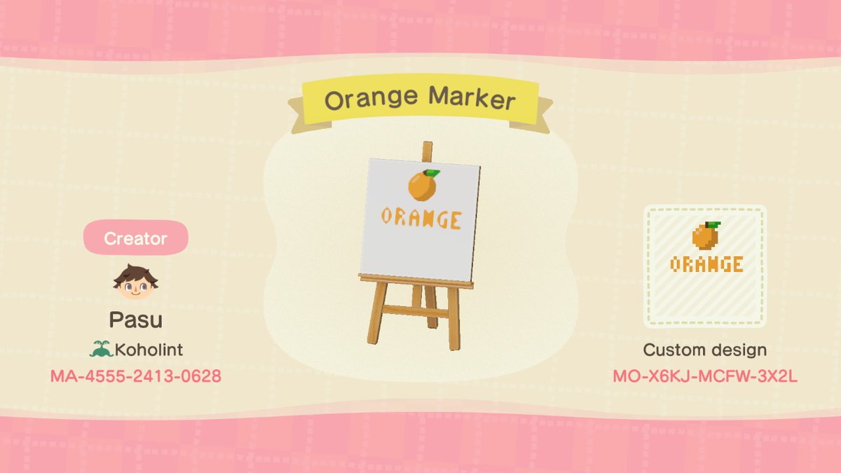 10. Made markers for fruit trees so you can keep track of them when they don't have fruit. Saves shaking when looking for the two daily furniture (or wasps haha)  #AnimalCrossing    #ACNHDesign  #acnhpattern  #ACNHdesigns