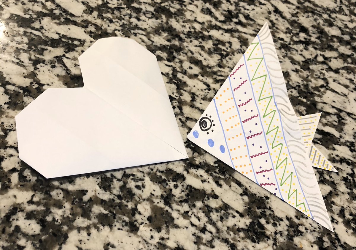 MissBankson's tweet photo. On yesterday’s Zoom meeting, we had some fun trying our hand at origami! Up next: show and tell from home. https://t.co/ptQRqxNSJE