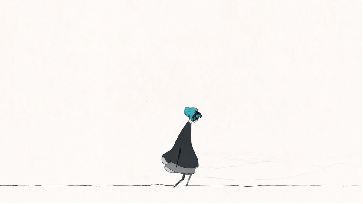 Mais aussi au personnage principal, le travail pour animer Gris ayant pris 1 mois complet. La recherche a débuté par un rendu très organique et non réaliste du vêtement, avant que de multiples itérations la conduisent à un résultat plus minimaliste au cerne noir.