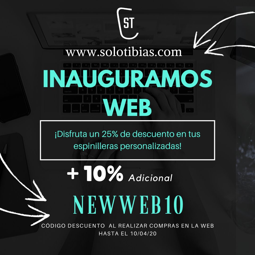 Han pasado 4 meses desde que empezamos este novedoso proyecto⏳. Ahora inauguramos nuestra página web 💻. ¡Muchas gracias a todos los que confiáis en nosotros! 👏🏼👏🏼

solotibias.com
