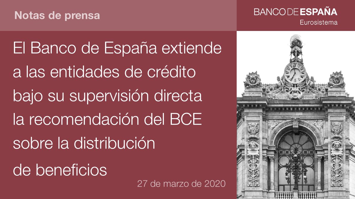 La nota de prensa está accesible en este enlace 👉 bde.es/f/webbde/GAP/S…  #bdePrensa #bdeSupervisión #COVID19